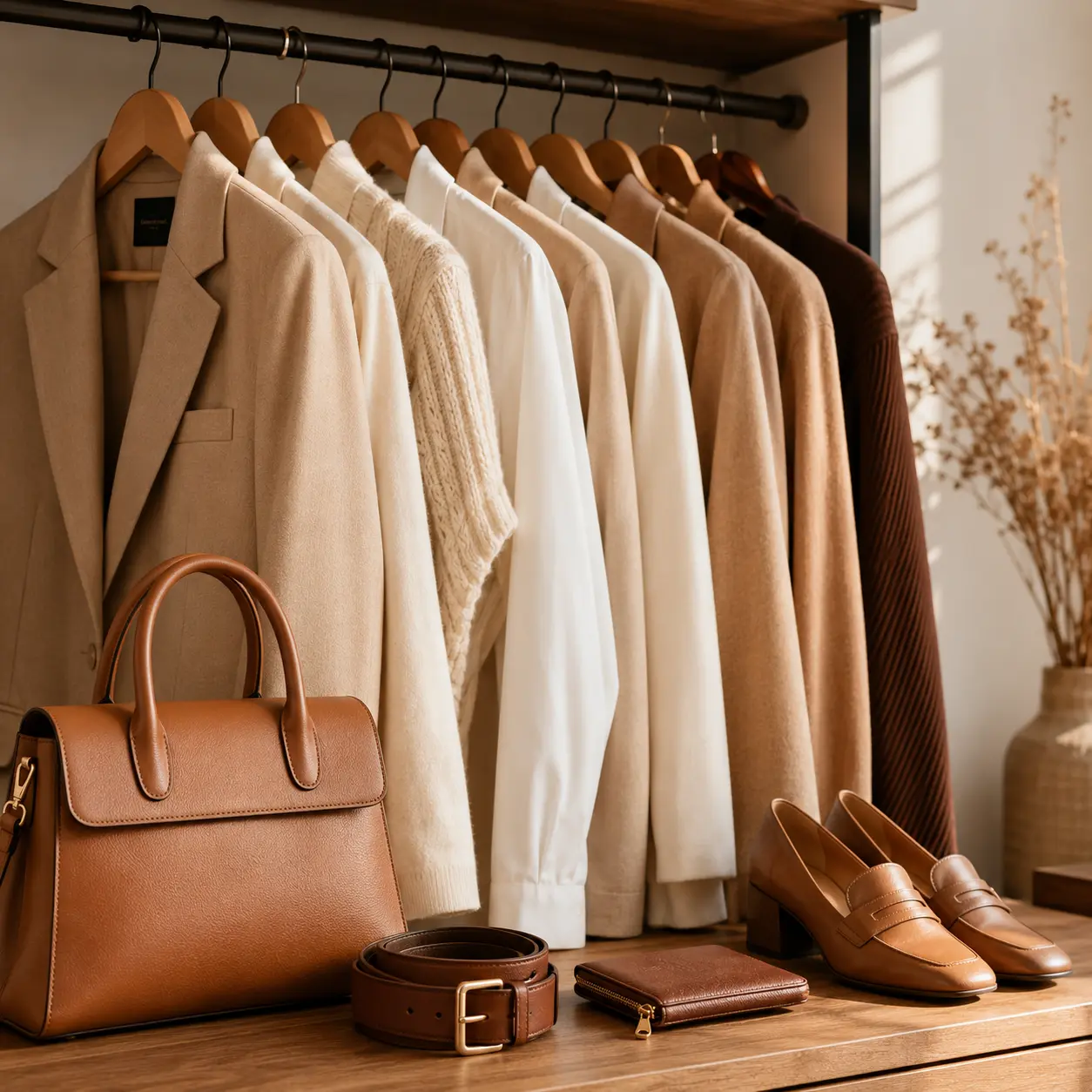 Refined wardrobe styling for leather goods